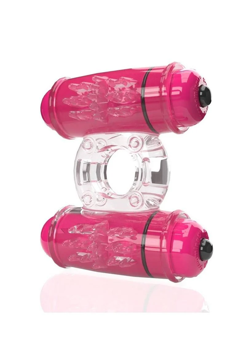 4b Double Wammy Silicone Rechargeable Dual Vibrating Couples Cock Ring - Image 3