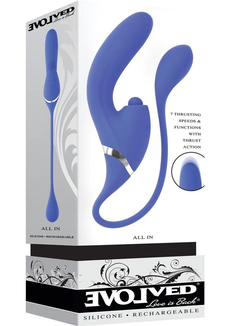All In Rechargeable Silicone Dual Vibrator - Image 2
