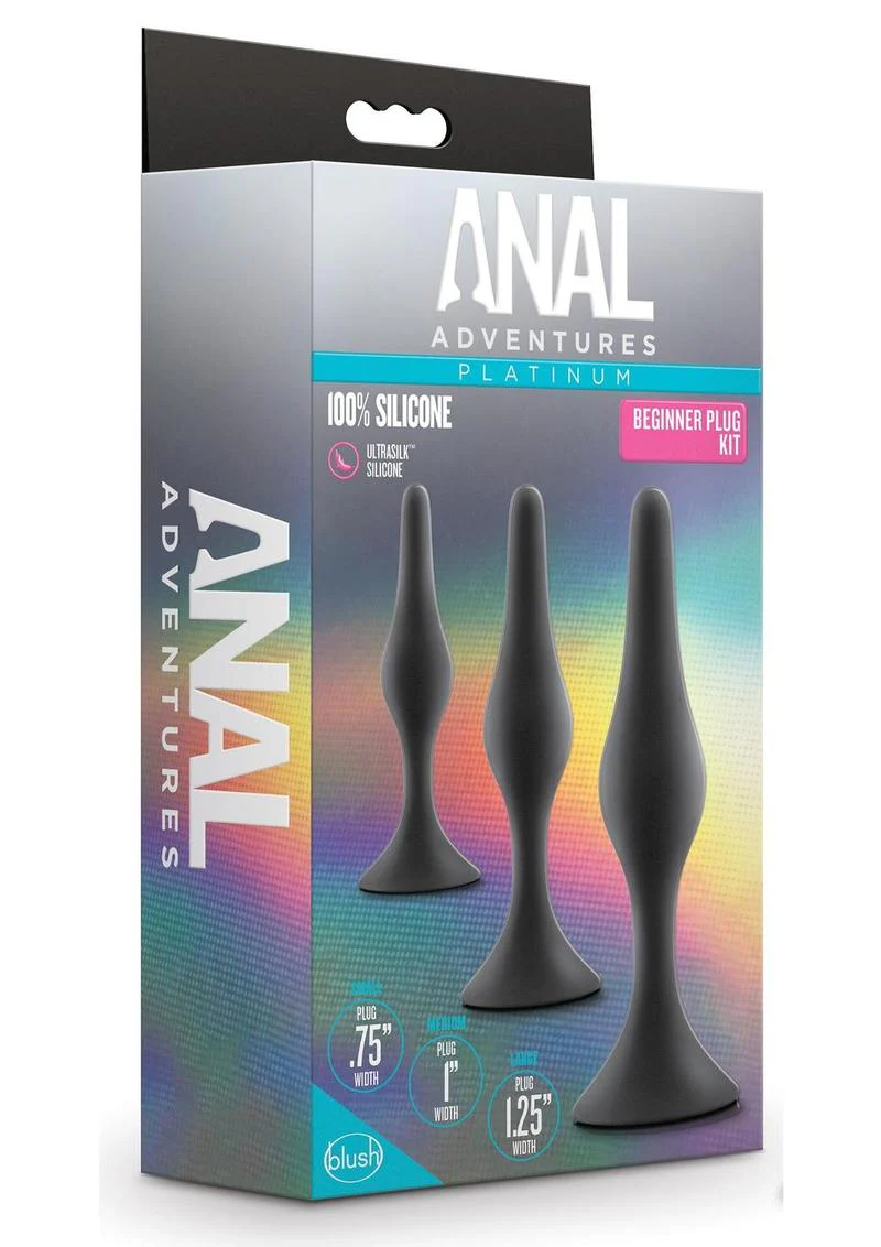 Anal Adventures Platinum Silicone Beginner Plug Kit - Image 3