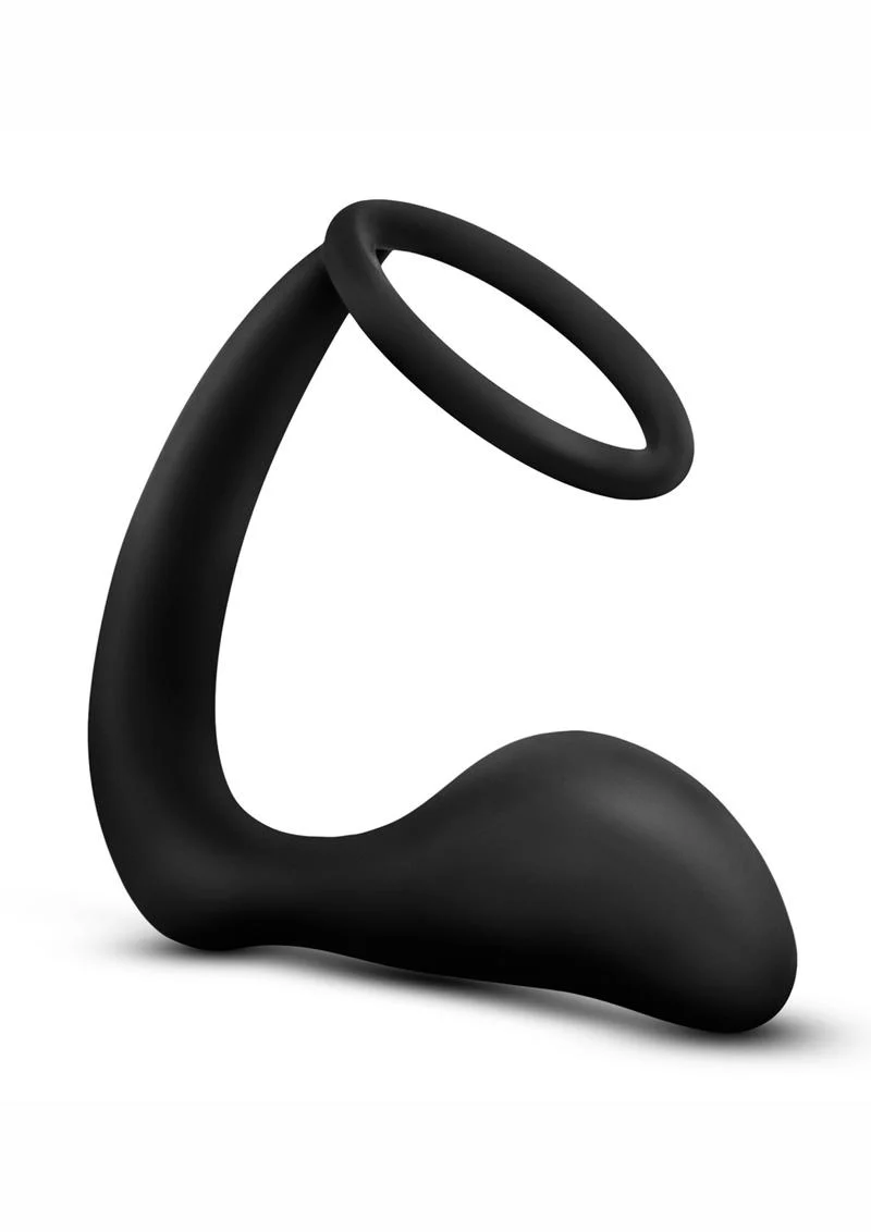 Anal Adventures Platinum Silicone Cock Ring and Butt Plug - Image 3