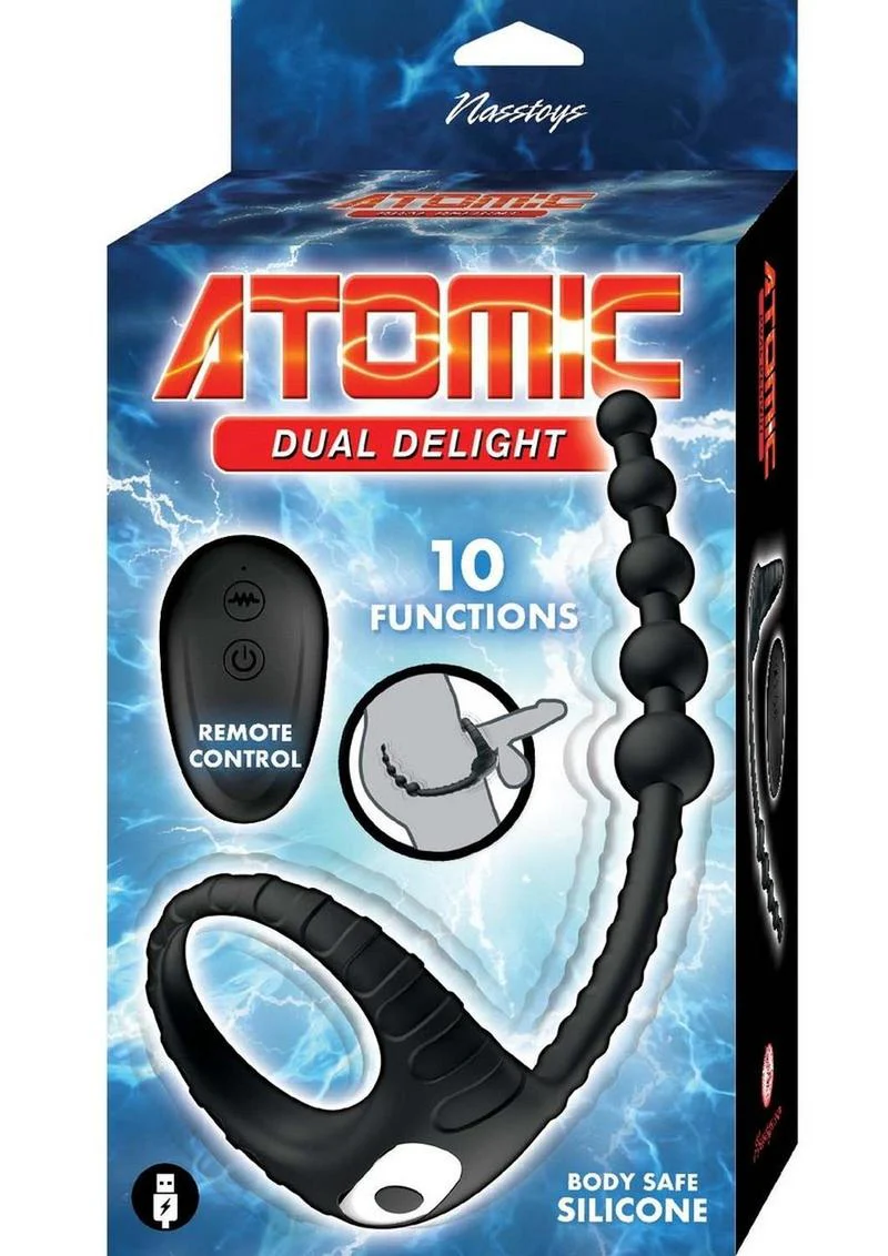Atomic Dual Delight Rechargeable Silicone C-Ring and Anal Beads - Image 3