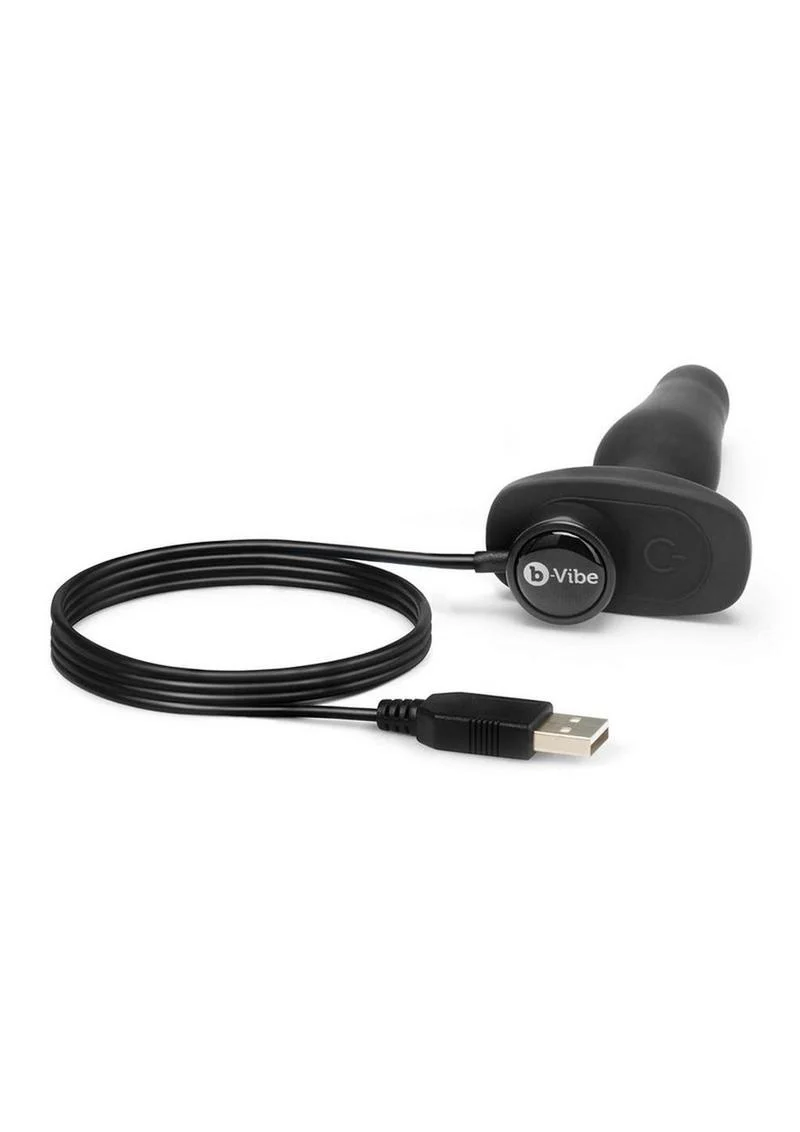 B-Vibe Novice Plug Rechargeable Silicone Anal Plug with Remote Control - Image 5
