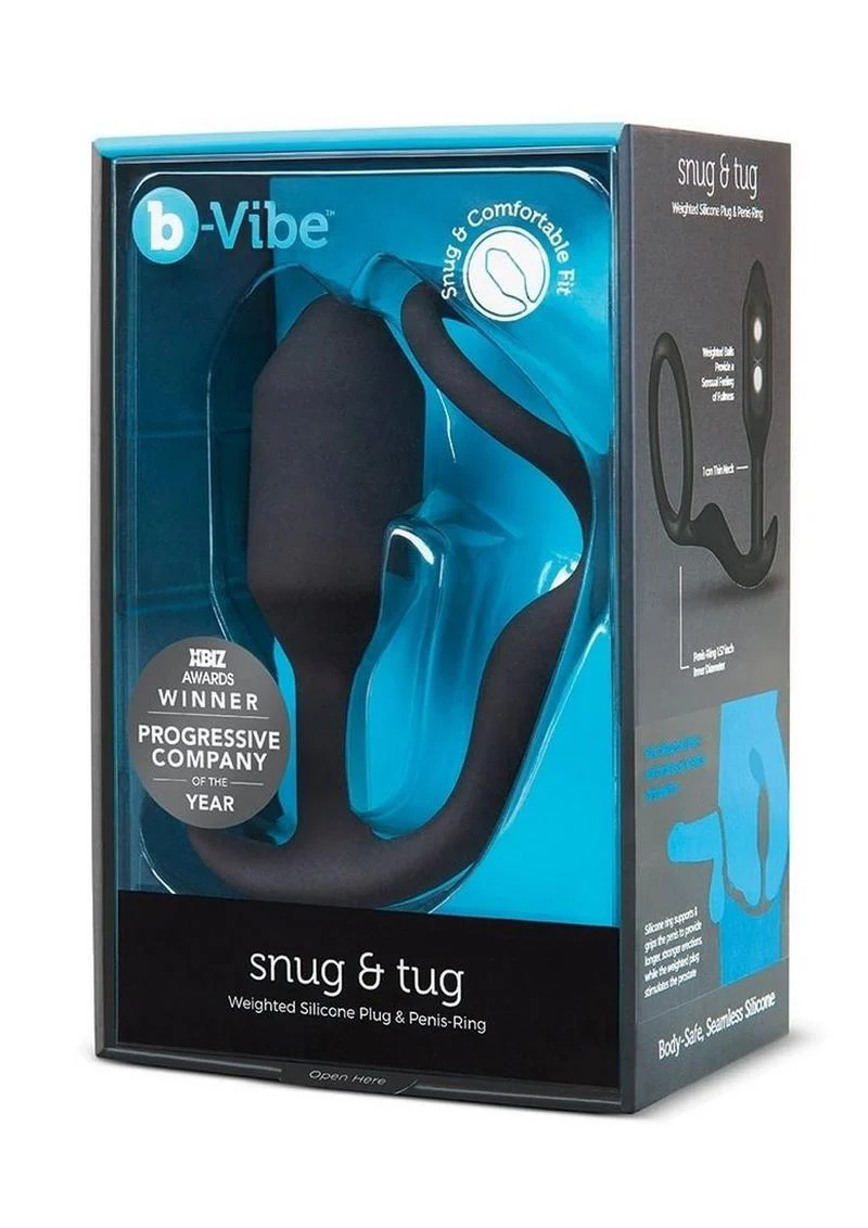 B-Vibe Snug and Tug Silicone Cock Ring and Anal Plug - Image 4
