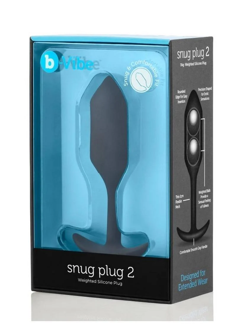 B-Vibe Snug Plug 2 Silicone Weighted Anal Plug - Image 15