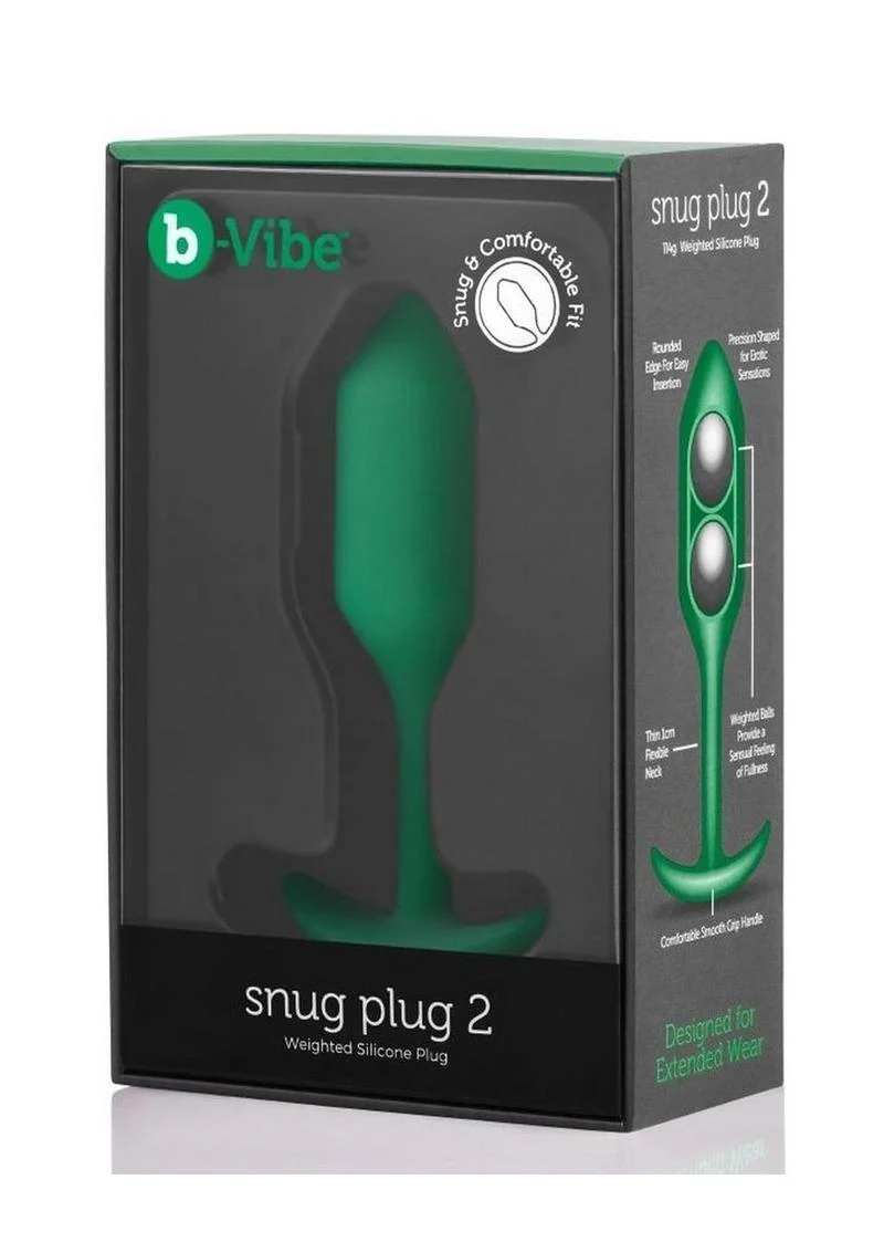 B-Vibe Snug Plug 2 Silicone Weighted Anal Plug - Image 7