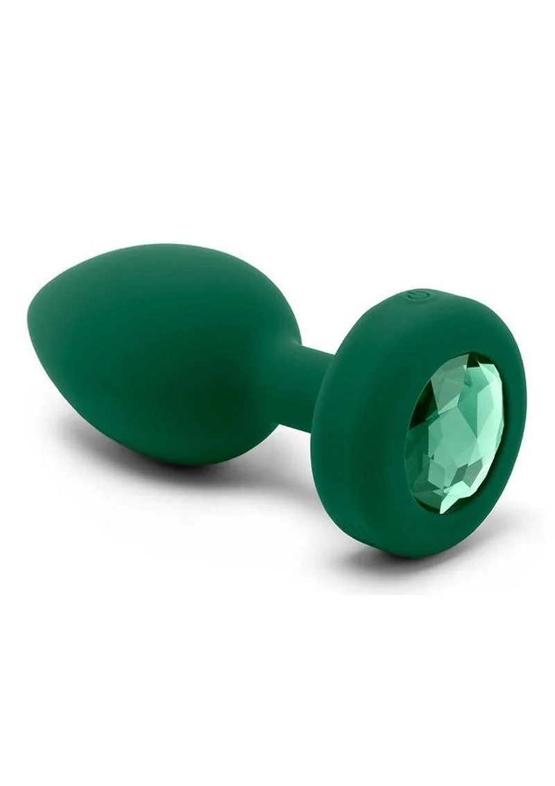 B-Vibe Vibrating Jewel Plug Rechargeable Silicone Anal Plug with Remote - Image 11