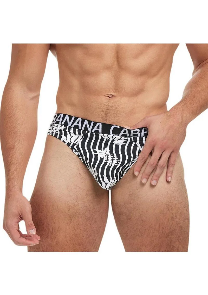 Banana Cabana Bikini Lg/XL Blk/Wht - Image 3