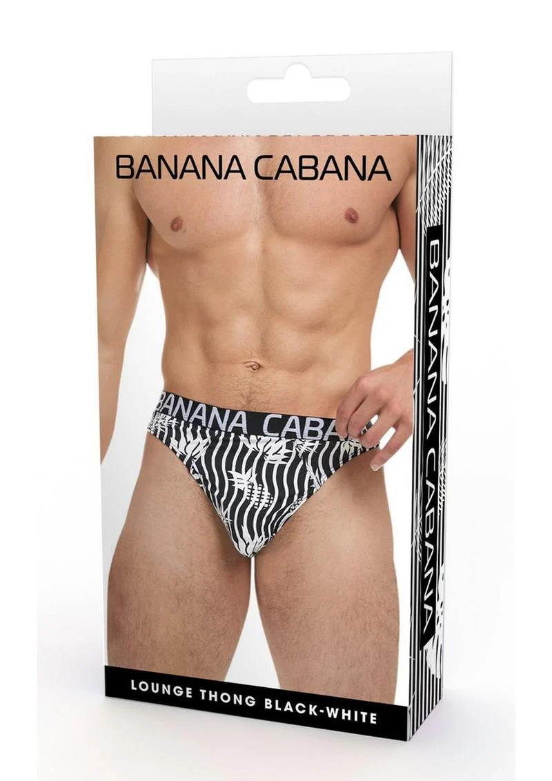 Banana Cabana Thong L/XL Blk/Wht - Image 3