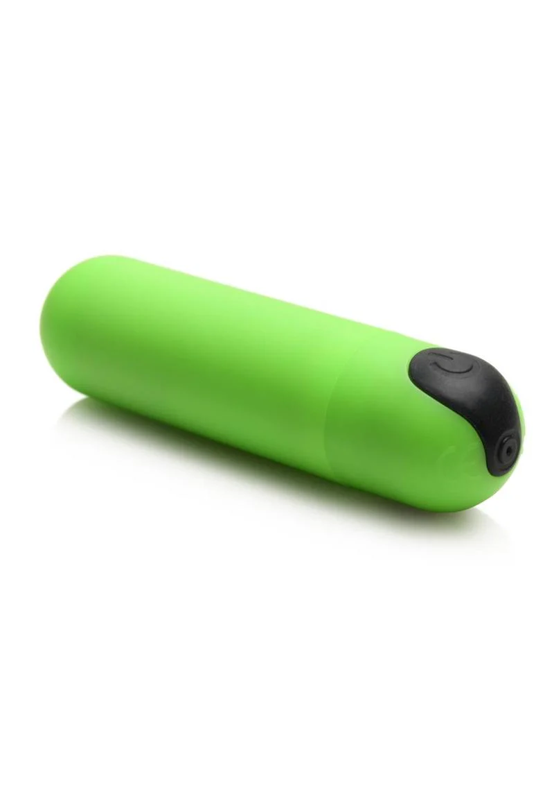 Bang! 28x Glow In The Dark Rechargeable Silicone Bullet with Remote - Image 4