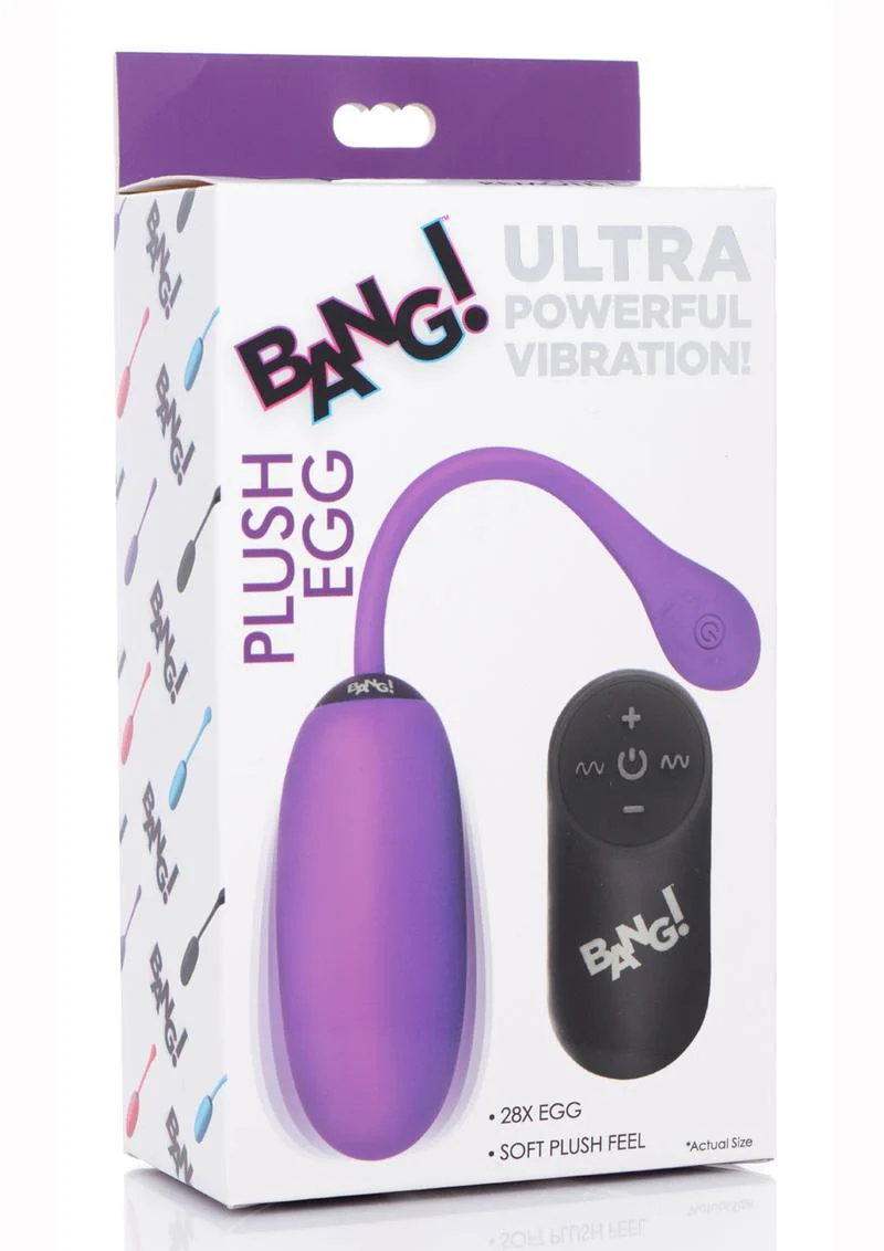 Bang! 28x Plush Silicone Rechargeable Egg with Remote Control - Image 16