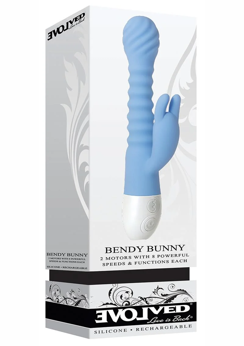 Bendy Bunny Rechargeable Silicone Dual Motor Rabbit Vibrator - Image 4