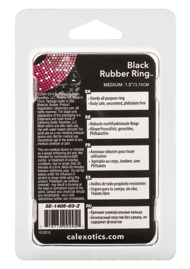 Black Rubber Cock Ring - Image 8