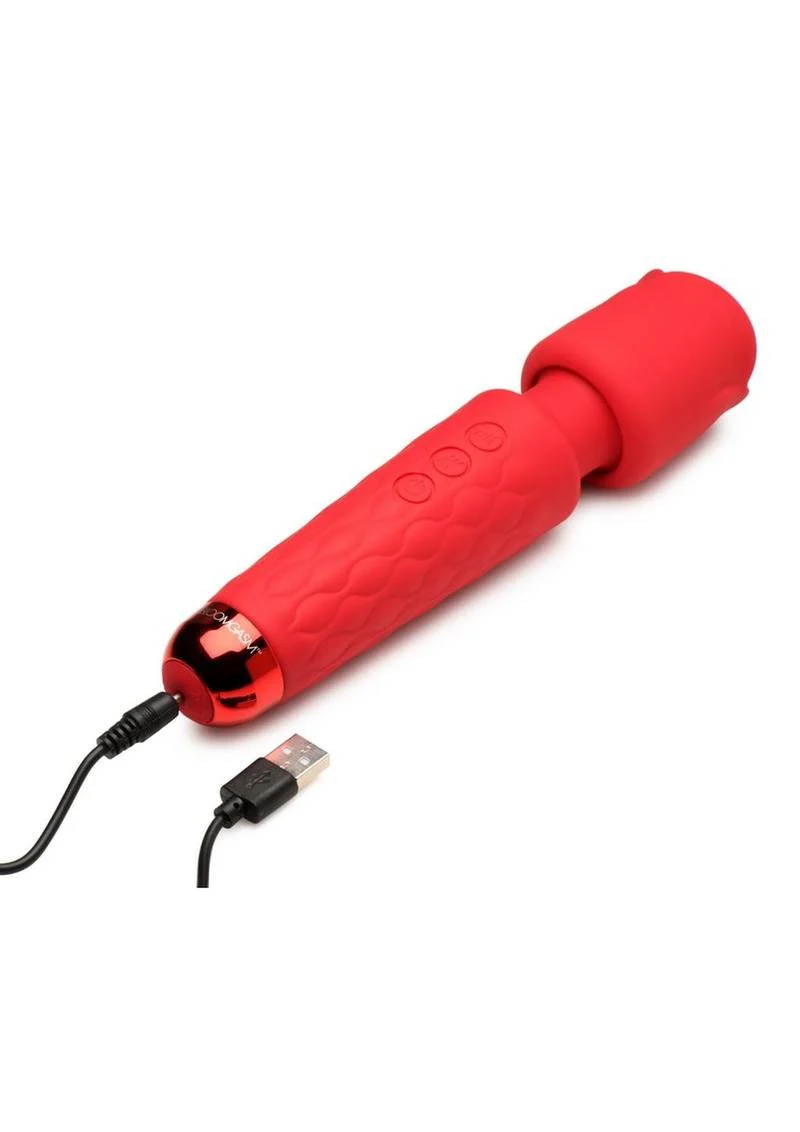 Bloomgasm Pleasure Rose 10x Rechargeable Silicone Wand with Rose Attachment - Image 2