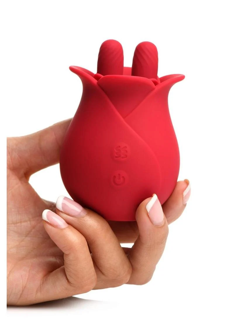 Bloomgasm The Rose Fondle 10x Silicone Rechargeable Massaging Rose Clit Stimulator - Image 3