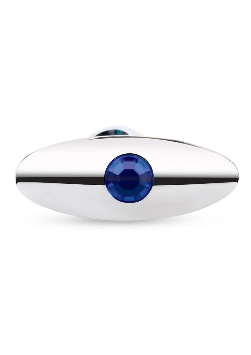 Blue Line Bling Prostate Massager Plug 2.5in - Stainless - Image 3