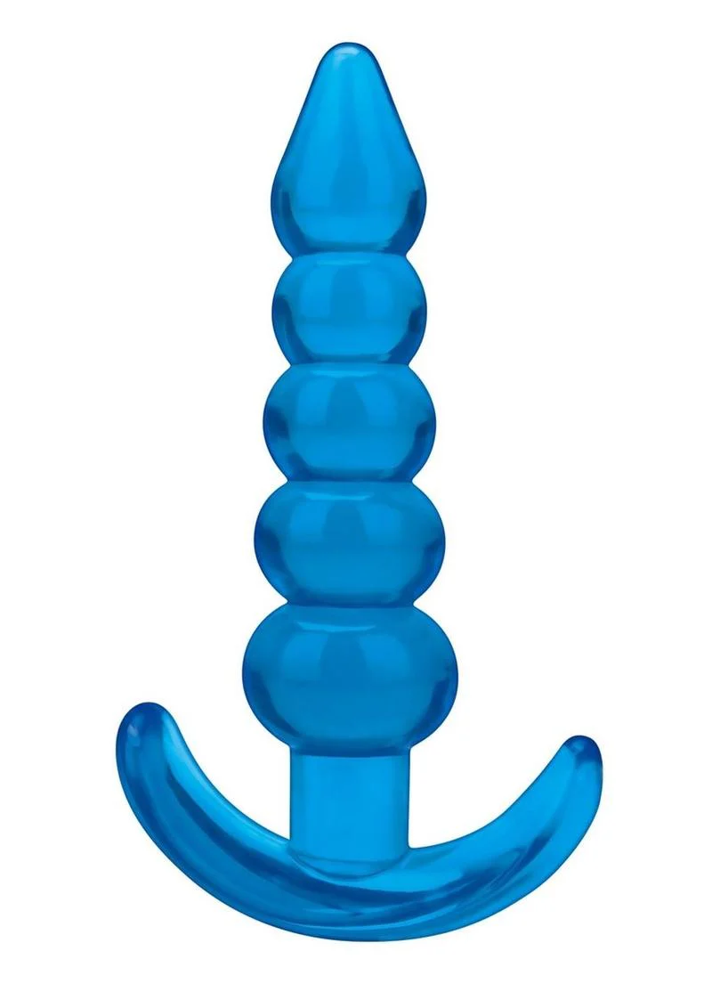Blue Line Medium Beaded Anal Plug - Image 2