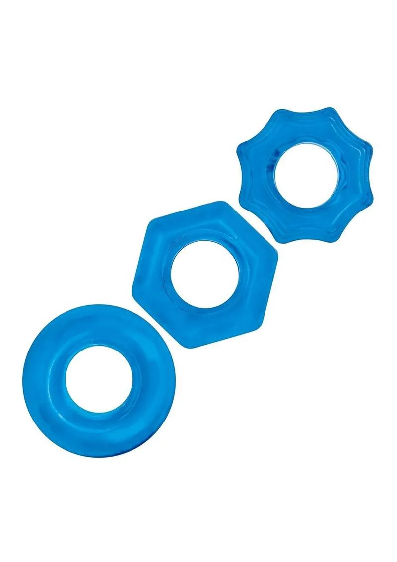 Blue Line Nuts and Bolts Stretch Cock Ring - Image 2