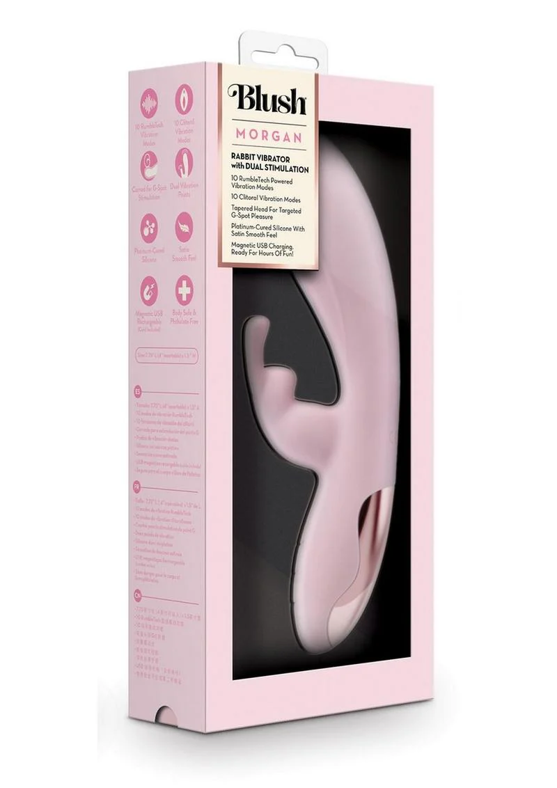 Blush Collection Morgan Rechargeable Silicone Rabbit Vibrator - Image 2