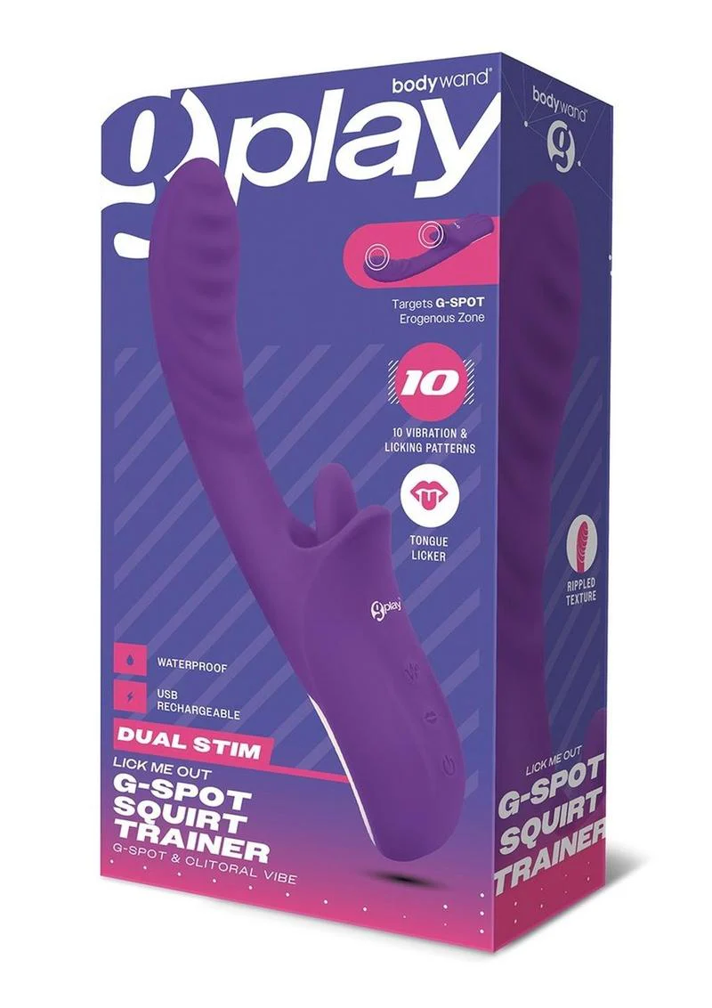 Bodywand G-Play Rechargeable Silicone Dual Stim Lick Me Out G-Spot Squirt Trainer Vibrator with Clitoral Stimulator - Image 2