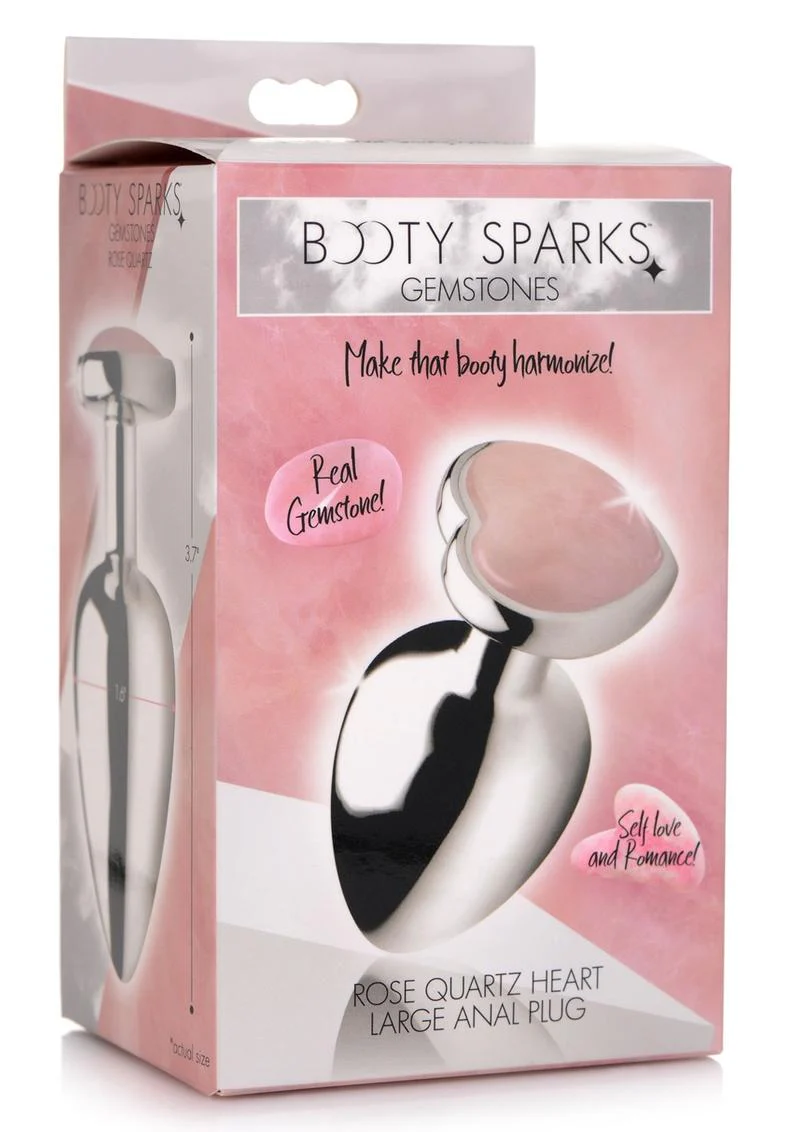 Booty Sparks Gemstones Rose Quartz Heart Anal Plug - Image 8
