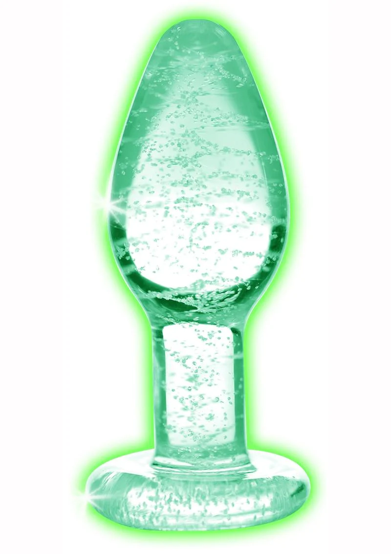 Booty Sparks Glow In The Dark Glass Anal Plug - Image 2