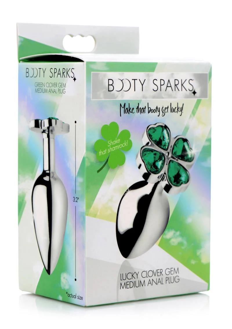 Booty Sparks Lucky Clover Gem Medium Anal Plug - Image 2