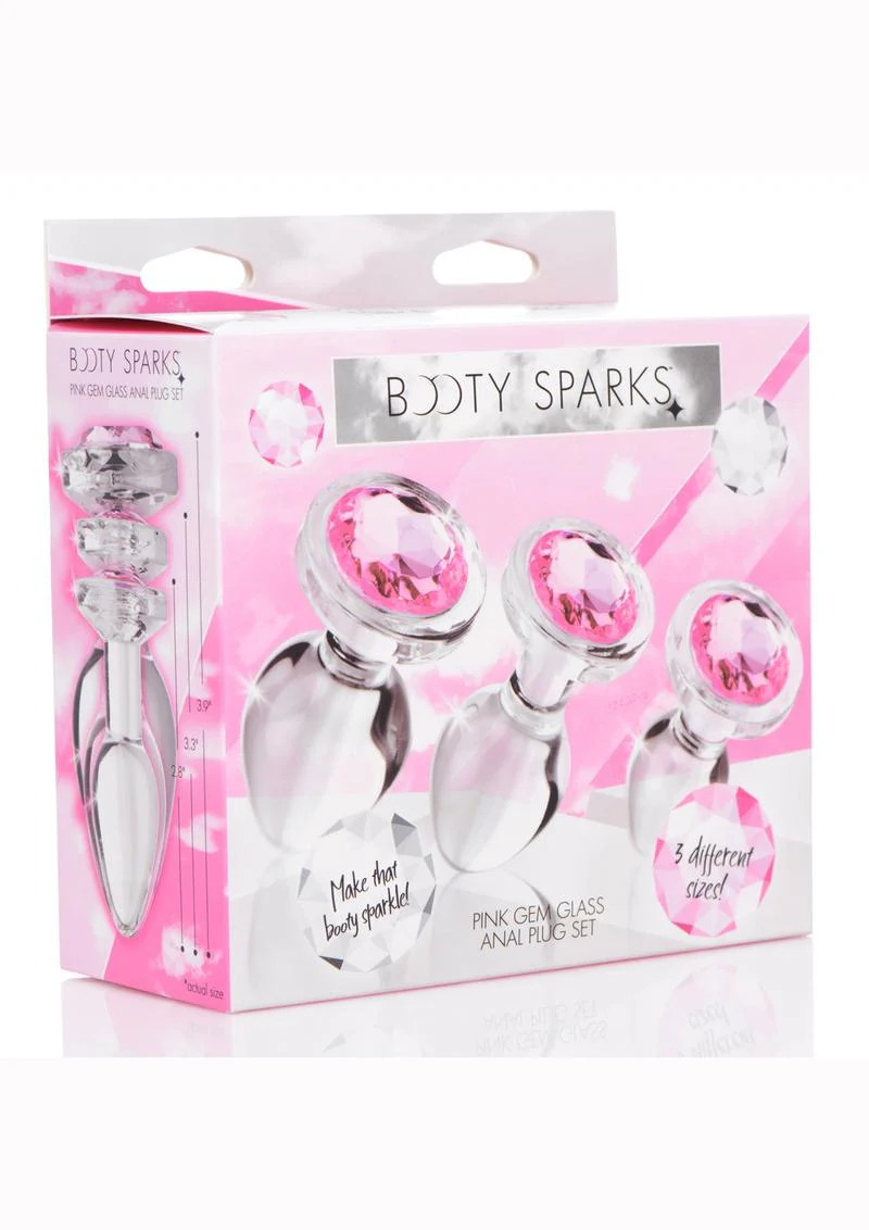 Booty Sparks Pink Gem Glass Anal Plug - Image 4