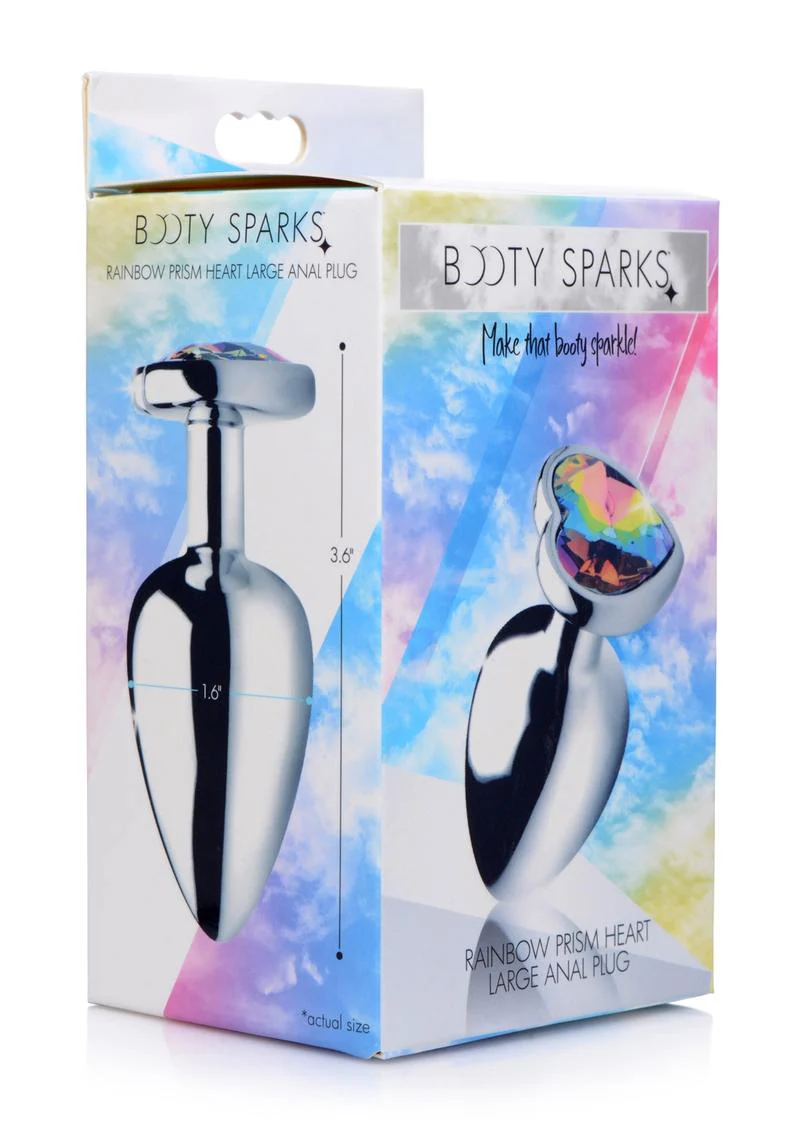 Booty Sparks Rainbow Prism Heart Anal Plug - Image 9