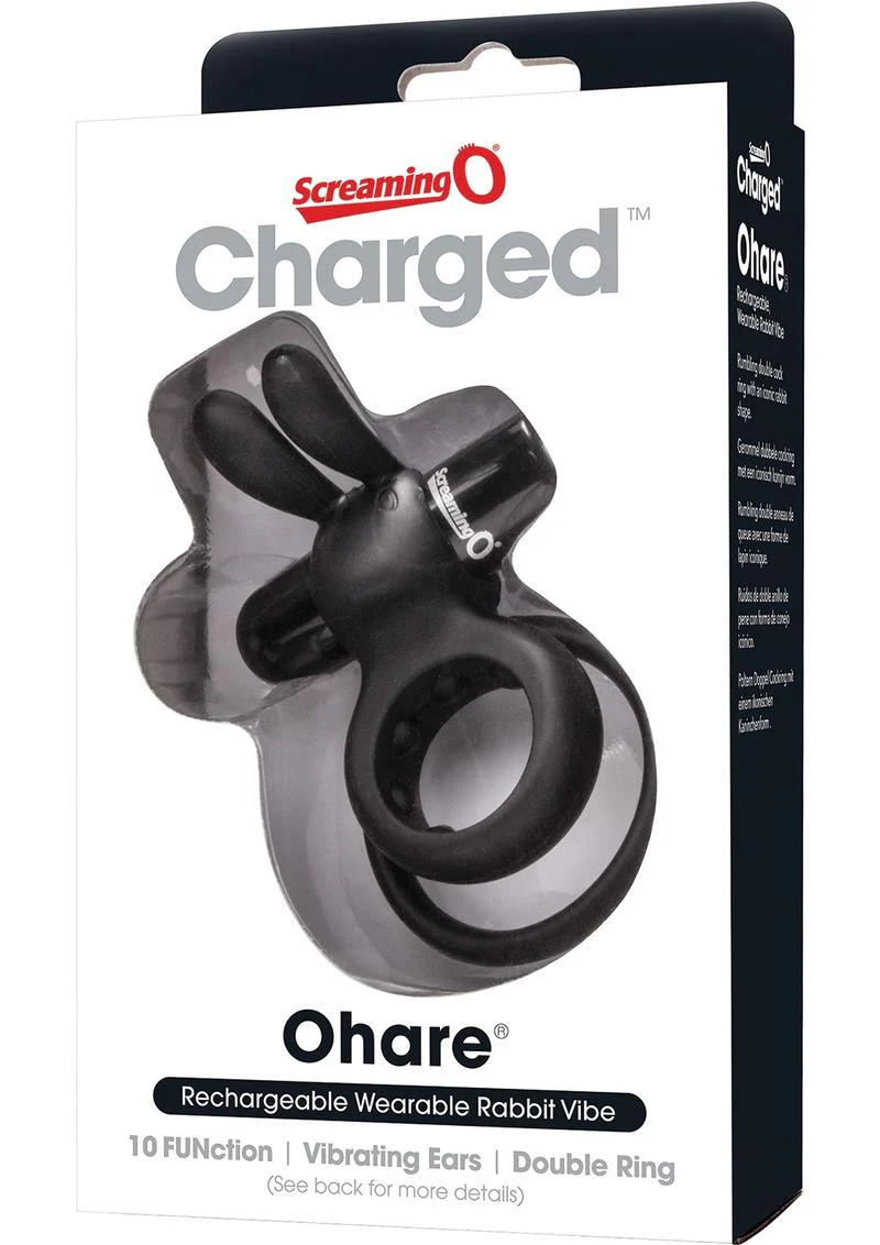 Charged Ohare Rechargeable Silicone Waterproof Rabbit Cock Ring - Image 3