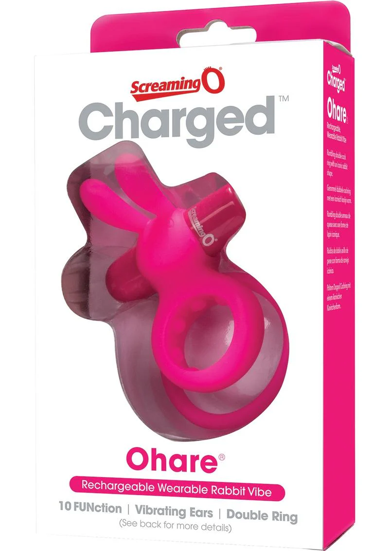 Charged Ohare Rechargeable Silicone Waterproof Rabbit Cock Ring - Image 6