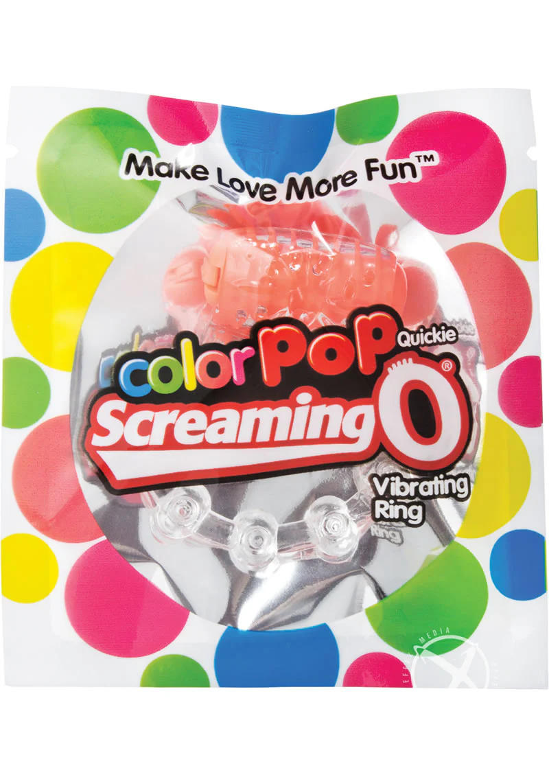 Color Pop Quickie Screaming O Vibrating Ring Silicone Cock Ring - Image 12