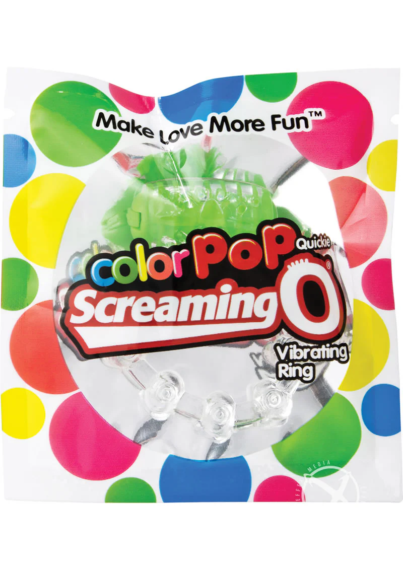 Color Pop Quickie Screaming O Vibrating Ring Silicone Cock Ring - Image 5
