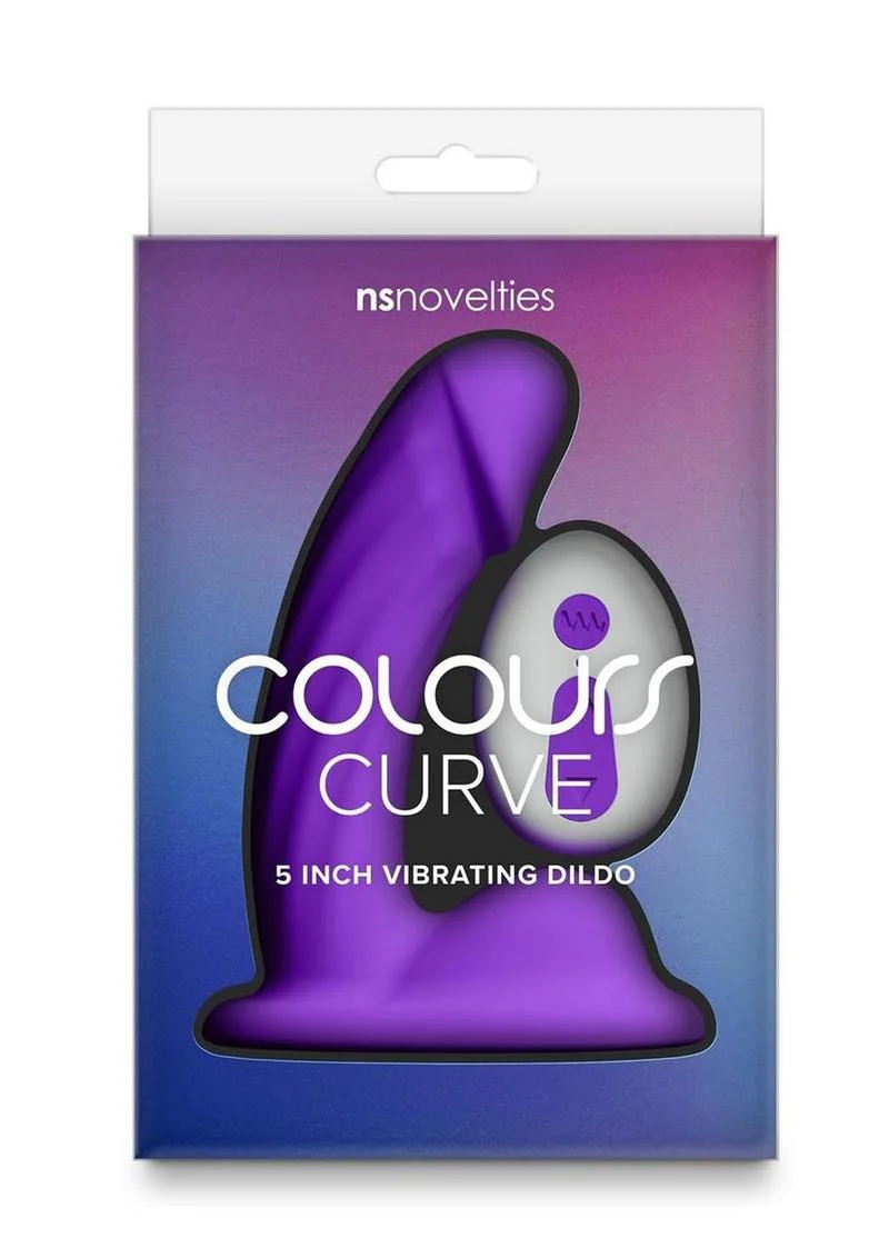 Colours Curve Silicone Vibrating Dildo with Remote Control - Image 5