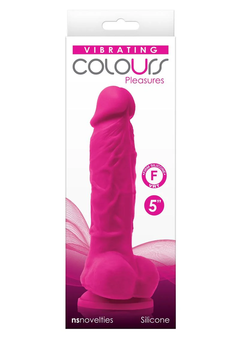 Colours Pleasures Silicone Vibrating Dildo with Balls - Image 19