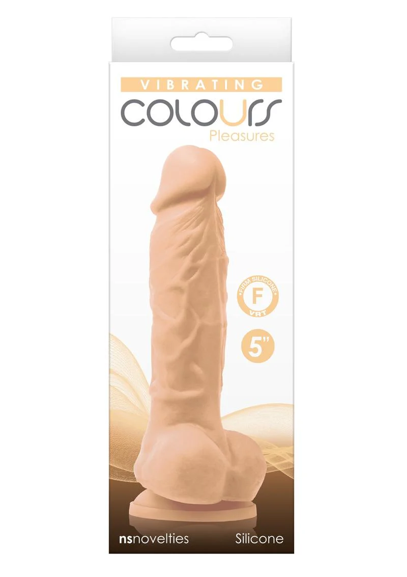 Colours Pleasures Silicone Vibrating Dildo with Balls - Image 25