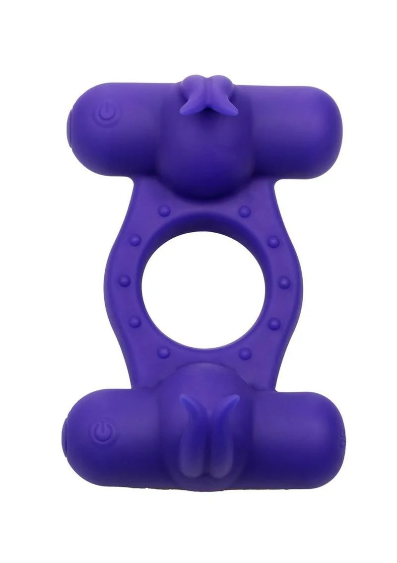Couple's Enhancers Silicone Rechargeable Triple Orgasm Enhancer - Image 3
