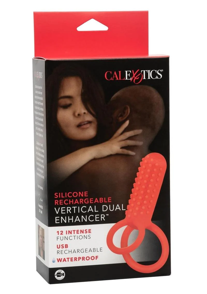 Couple's Enhancers Silicone Rechargeable Vertical Dual Enhancer - Image 4