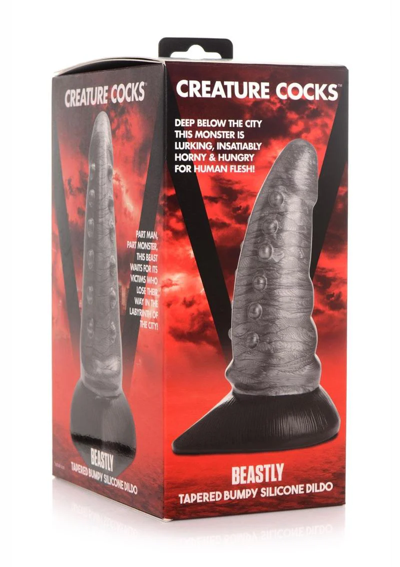 Creature Cocks Beastly Tapered Bumpy Silicone Dildo - Image 3