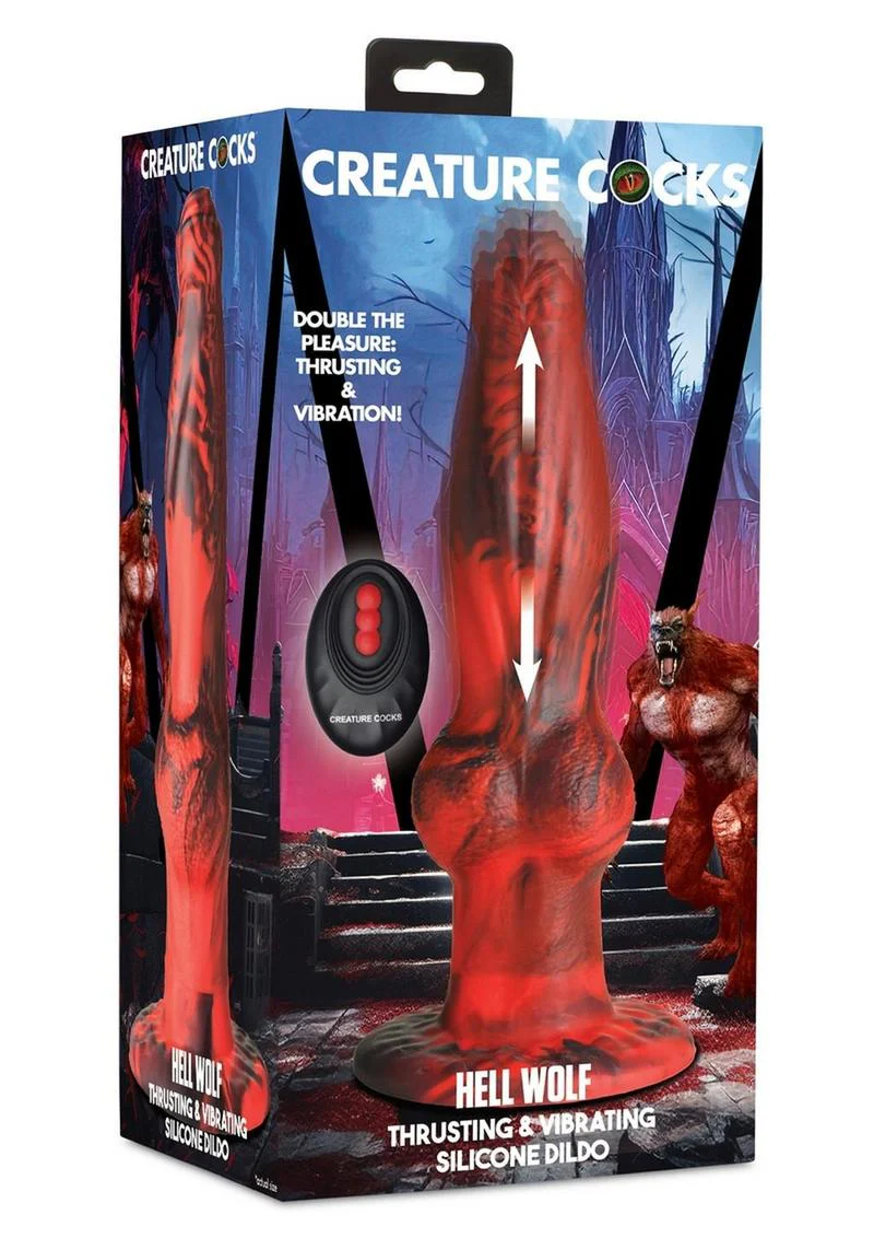Creature Cocks Hell Wolf Silicone Rechargeable Thrusting and Vibrating Dildo - Image 3