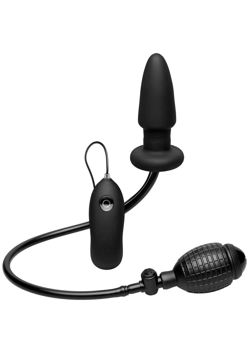 Deluxe Wonder Plug Inflatable Silicone Vibrating Butt Plug with Remote Control - Image 3