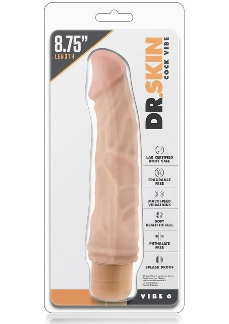 Dr. Skin Cock Vibe 6 Vibrating Dildo - Image 7