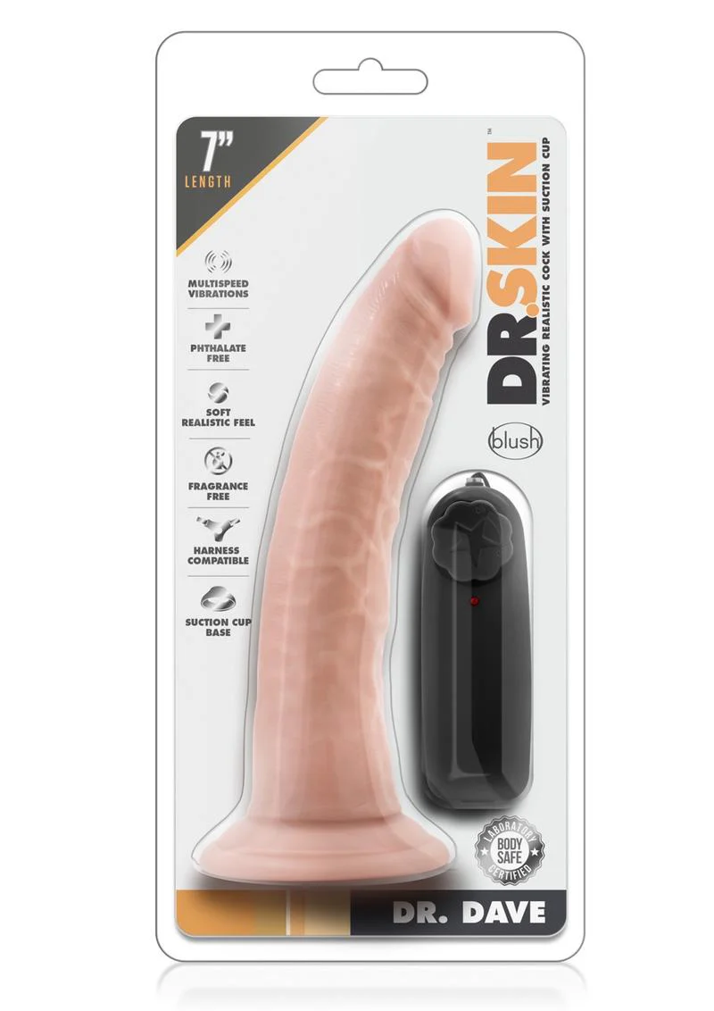 Dr. Skin Dr. Dave Vibrating Dildo with Suction Cup - Image 9