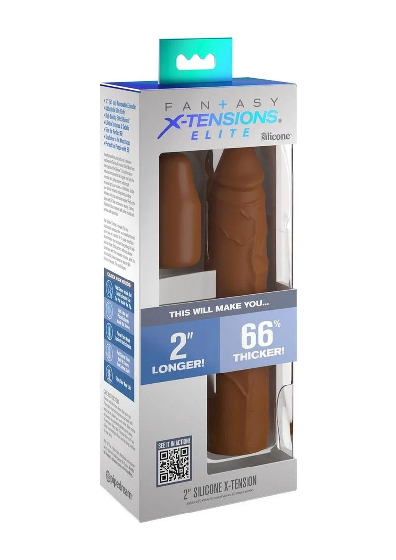 Fantasy X-Tensions Elite Silicone 8in Sleeve with 2in Plug - Image 2
