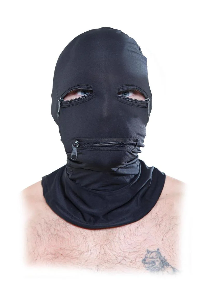 Fetish Fantasy Series Zipper Face Spandex Hood - Image 2