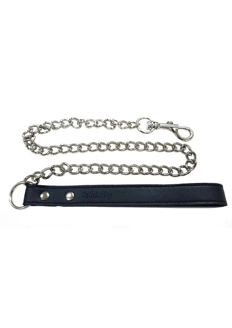 Fetish Play Lead Collar Vegan Leather - Image 4