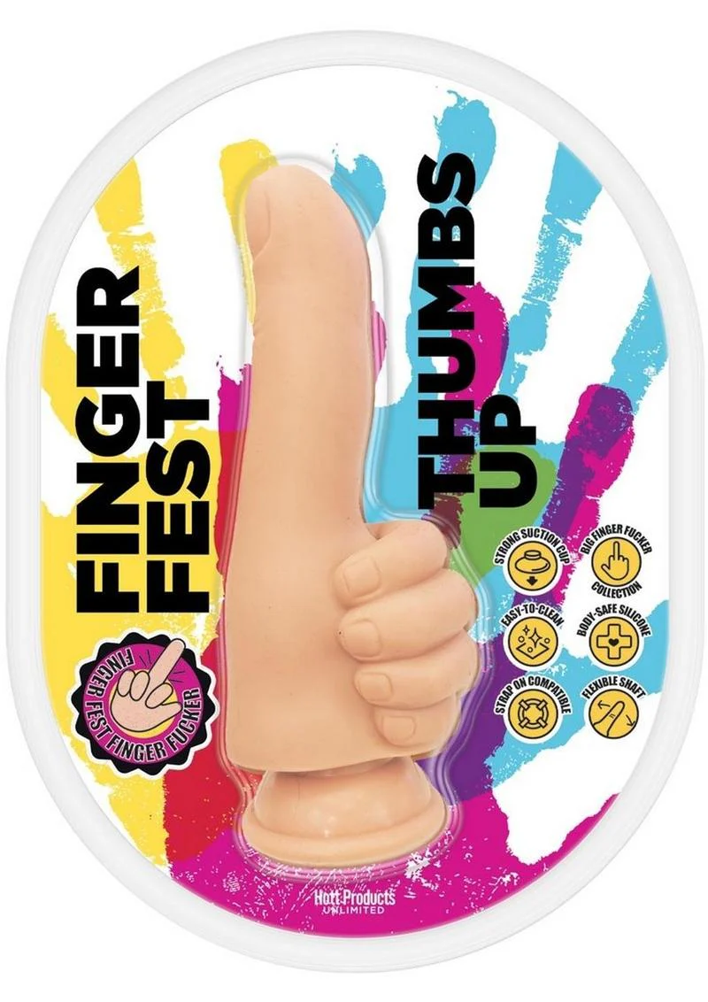 Finger Fest Thumbs Up Silicone Dildo - Image 4