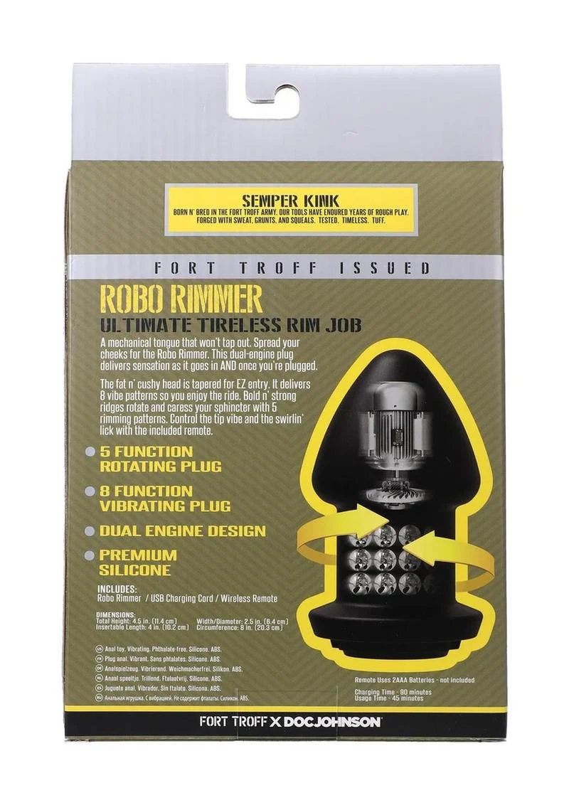 Fort Troff Robo Rimmer Rechargeable Silicone Anal Plug - Image 4