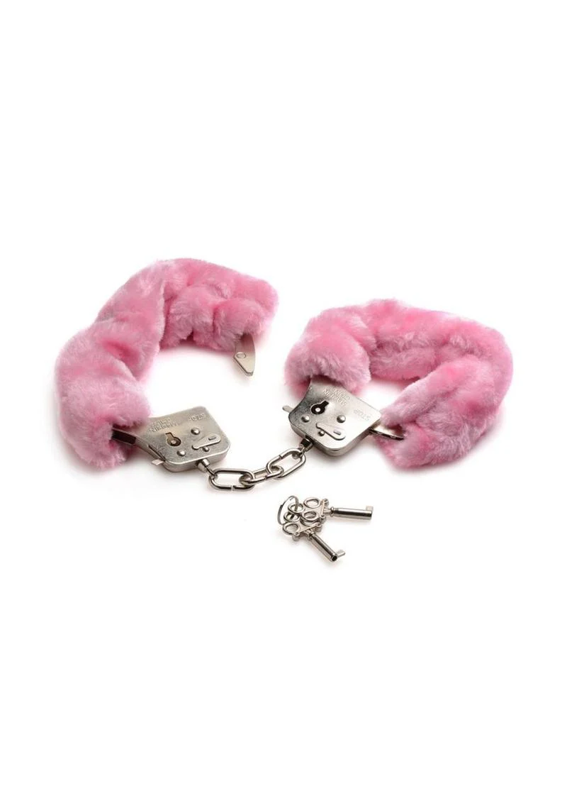 Frisky Caught In Candy Pink Furry Cuffs - Image 4
