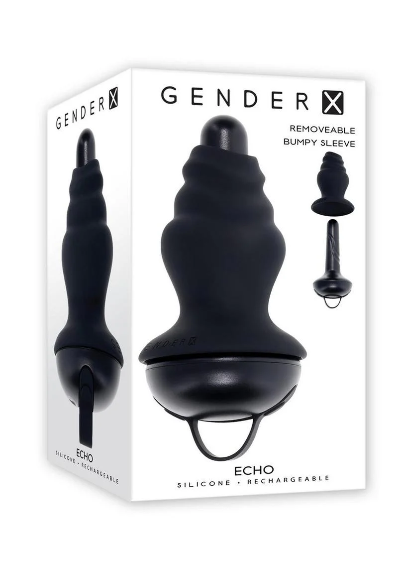 Gender X Echo Rechargeable Silicone Vibrator with Removable Sleeve - Image 2