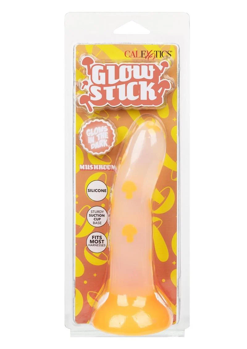 Glow Stick Mushroom Silicone Glow In The Dark Dildo with Suction Base - Image 3